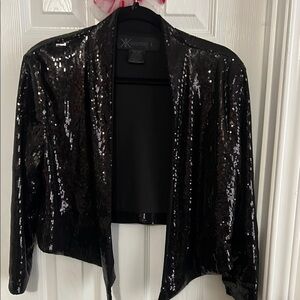 Kardashian Kollection Black Sequin Jacket